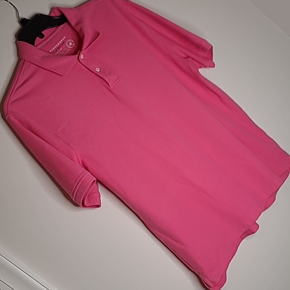 Saddlebred perfect polo sz L pink shirt, bubblegum pink